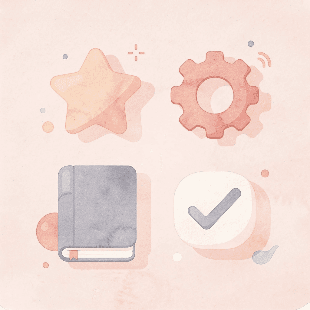 Four icons representing the core Arabic spices: cardamom, cumin, coriander, and sumac