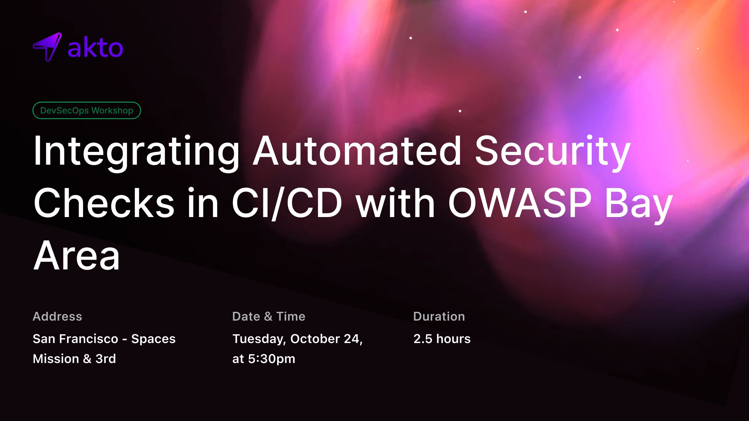 DevSecOps Workshop SF