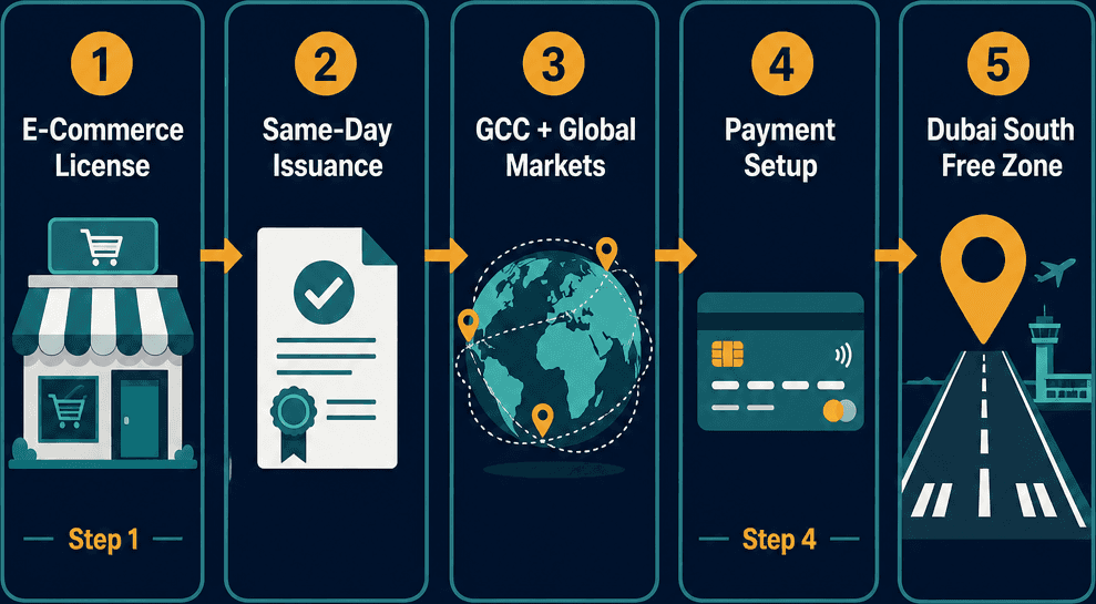 Infographic: E-commerce Business Setup in Dubai: Licensing, Platforms & Payment Setup
