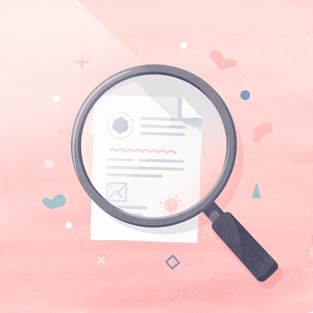 Magnifying glass examining platform features for evaluation