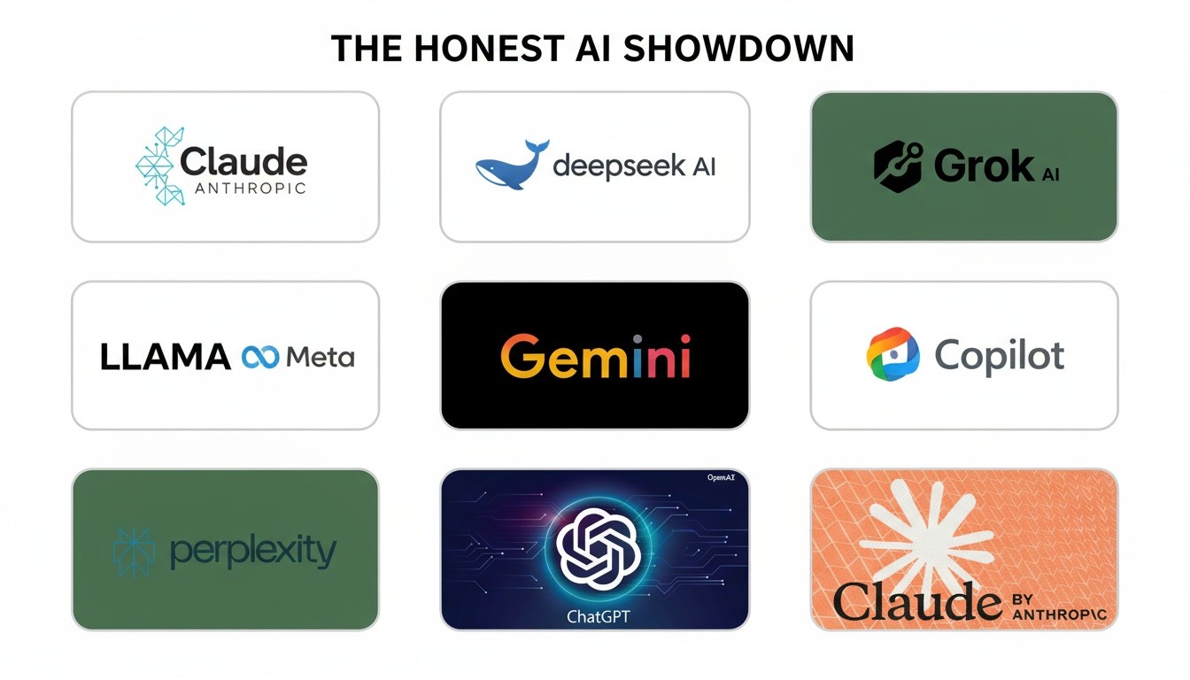 The-Honest-AI-Showdown-Comparison-Claude-ChatGPT-Gemini-Llama-Meta-Microsoft-Copilot-Deepseek-Perplexity-Grok-Elon-Musk