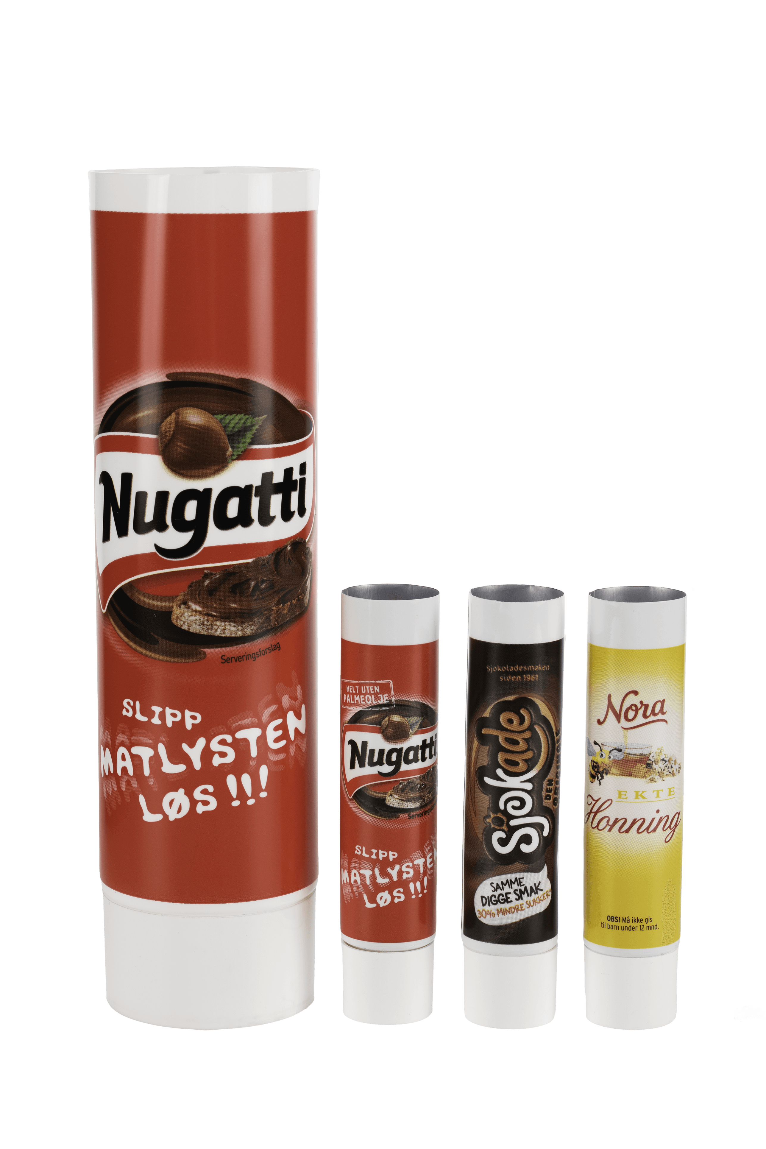 Laminate tubes for chocolate paste