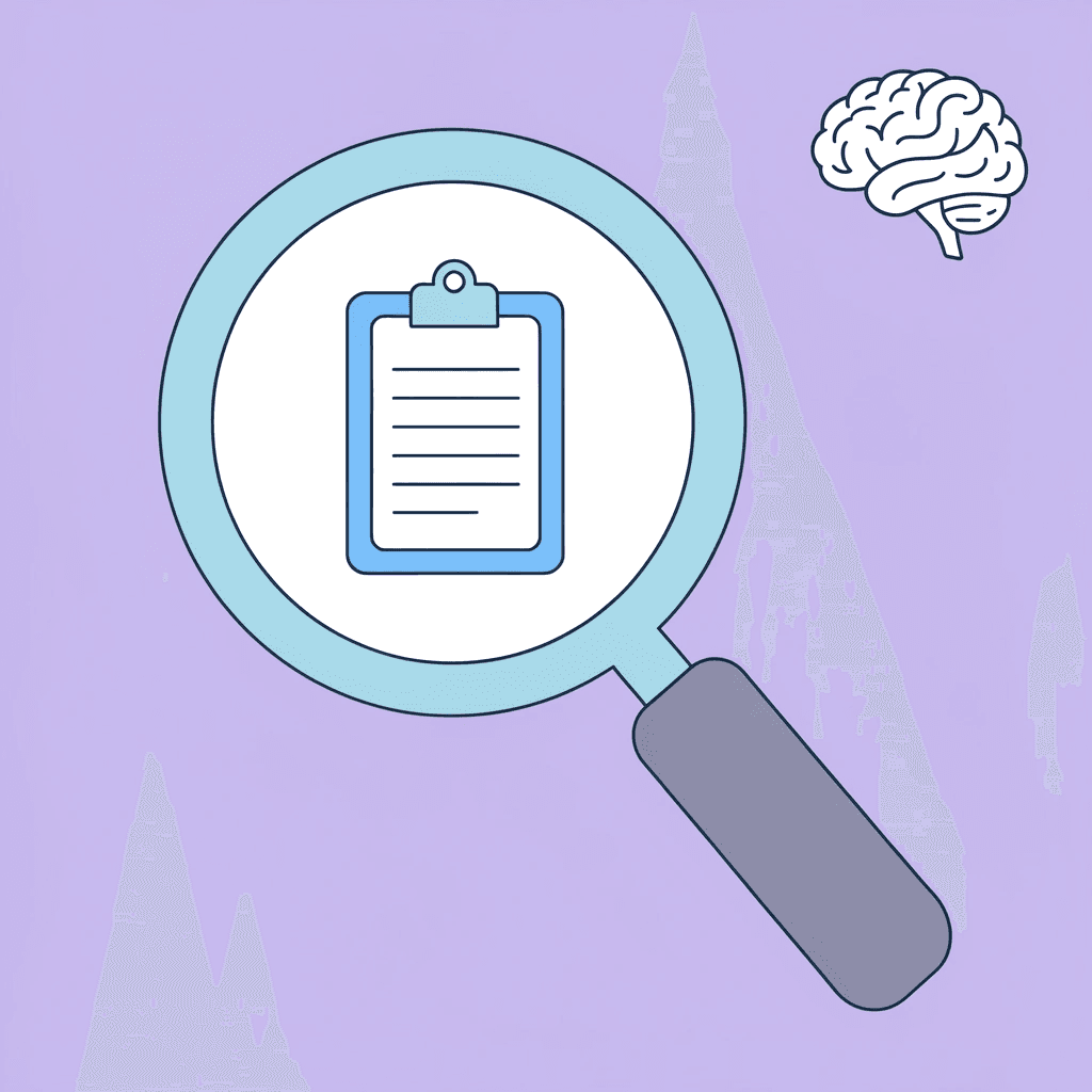 Magnifying glass focusing on information coordination workflows