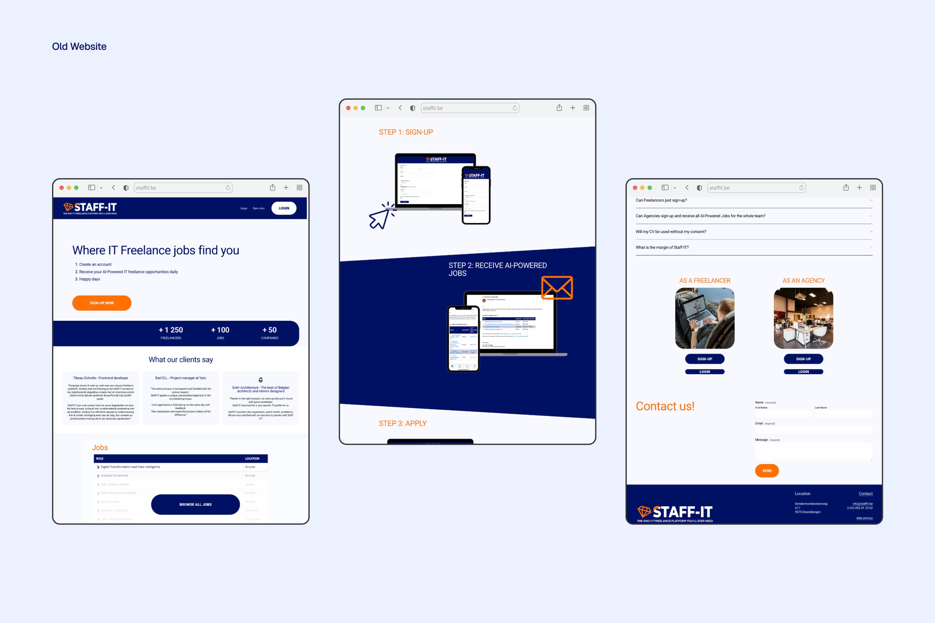 Streetside billboard with flyposters of the Batch.Works brand and illustrations