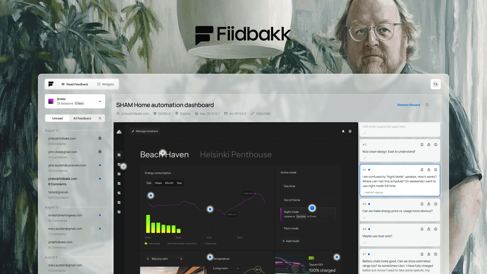 Fiidbakk Dashboard