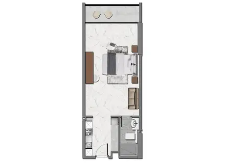 Royal Regency in Business Bay Floor Plan Studio