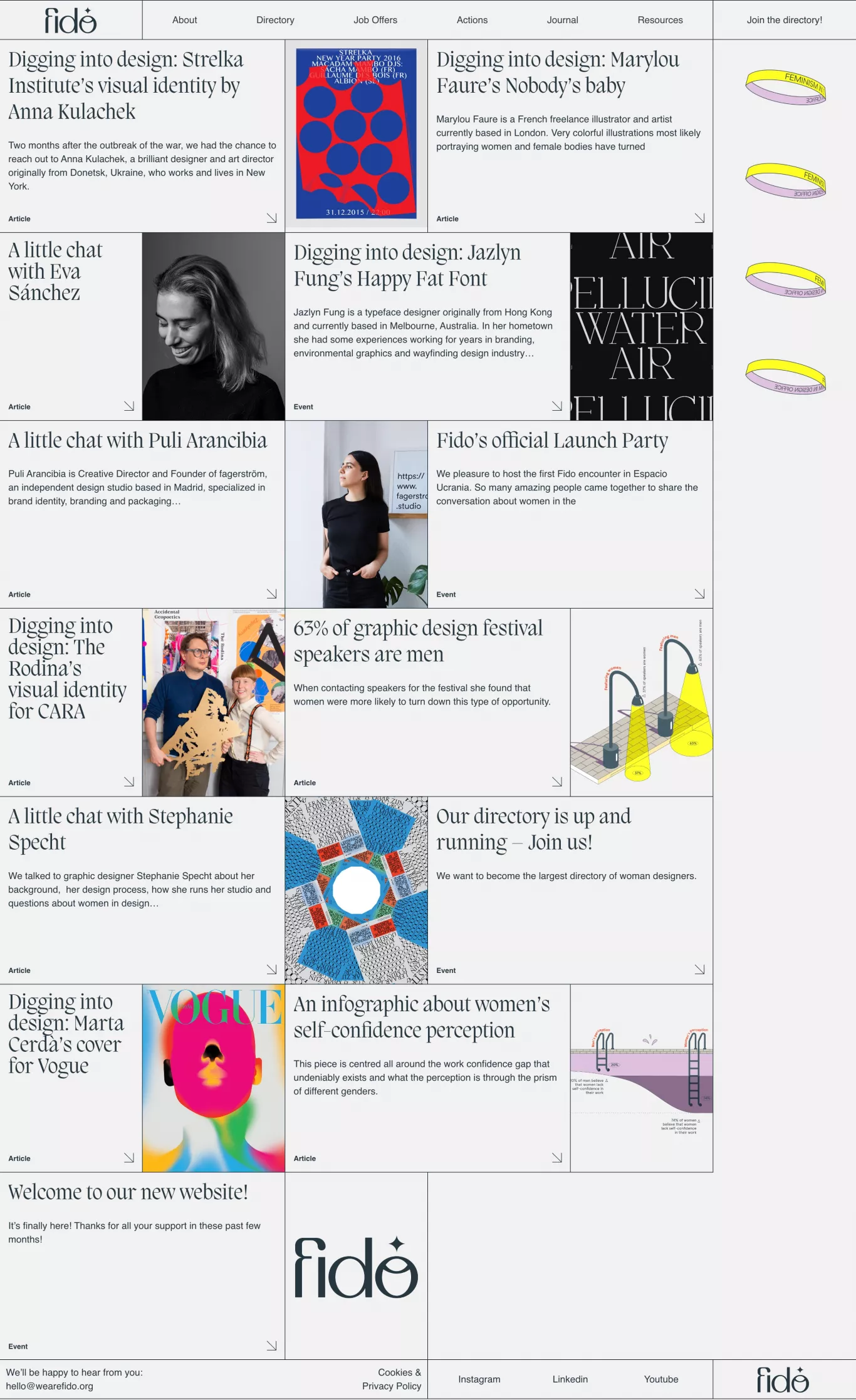 FIDO – Feminism in design office other page screenshot showcasing Design and Art design