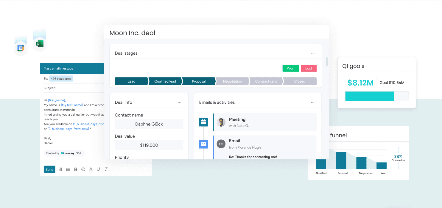 flexible workflow management in Monday.com
