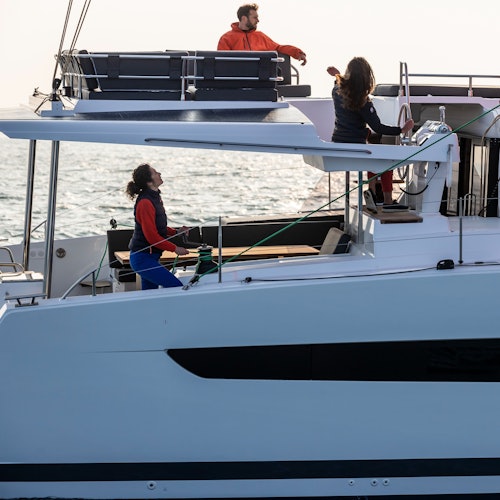 Mykonos: Catamaran Cruise + Meal, Drinks & Transport tickets in Greek Islands