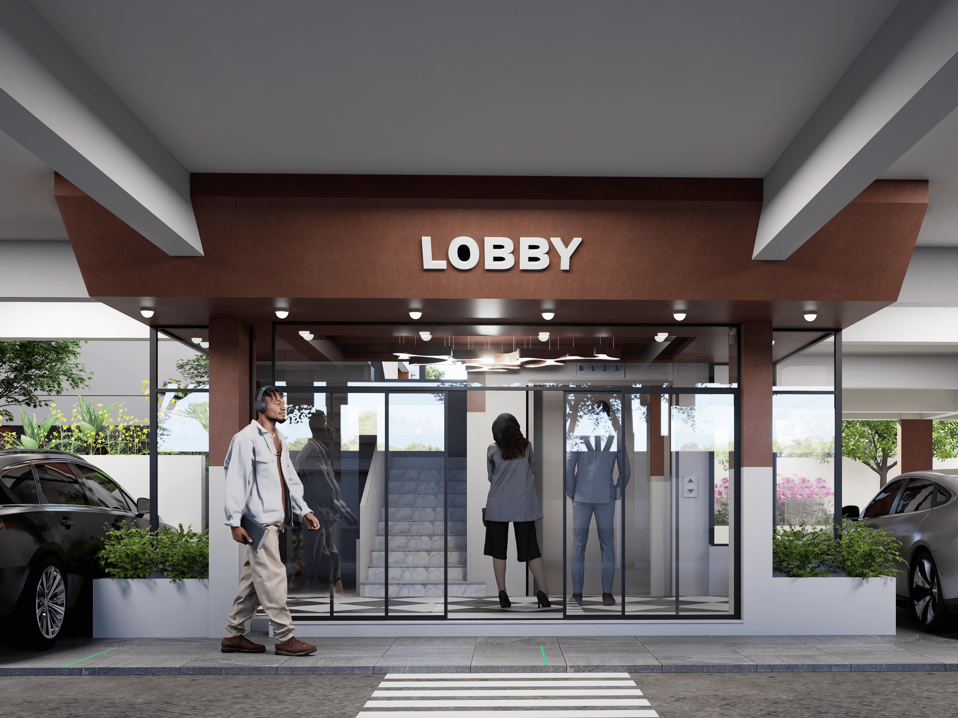 Terra Groves Grand Lobby – Premium Entrance Lobby at ACAS Group Hyderabad Residential Project