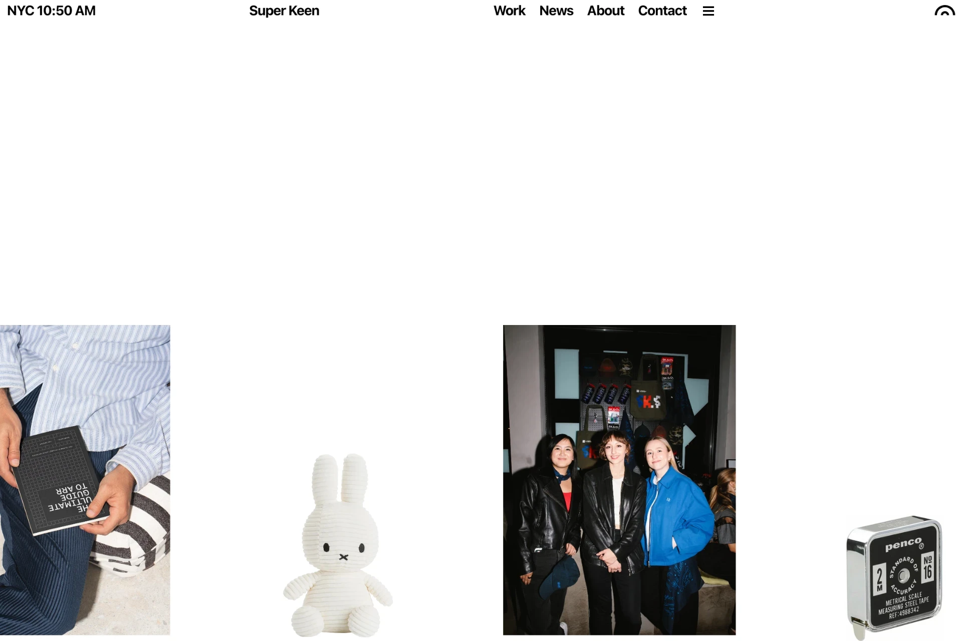 Screenshot of Super Keen website