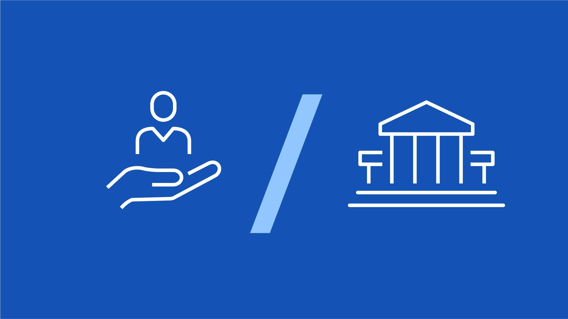 Vector illustration of the symbols "Care" and "Government"