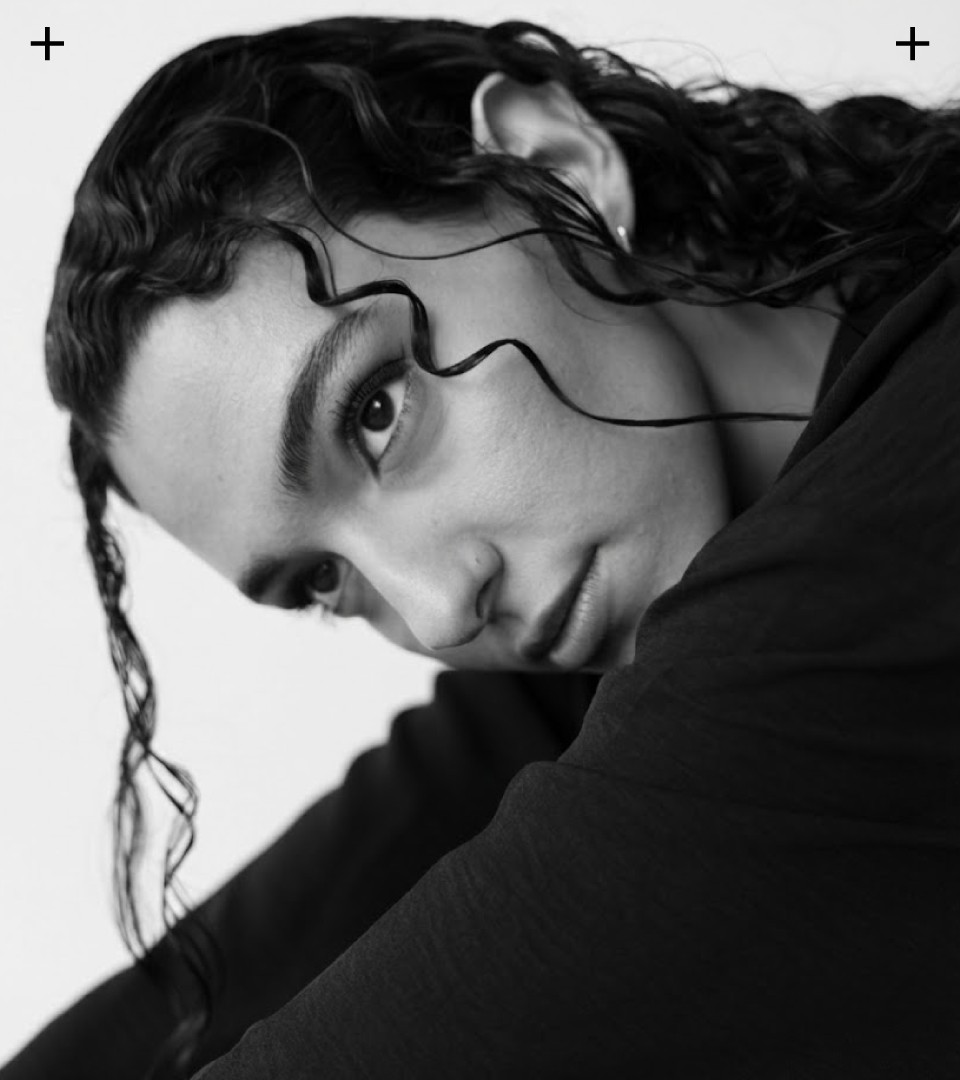 A black female model