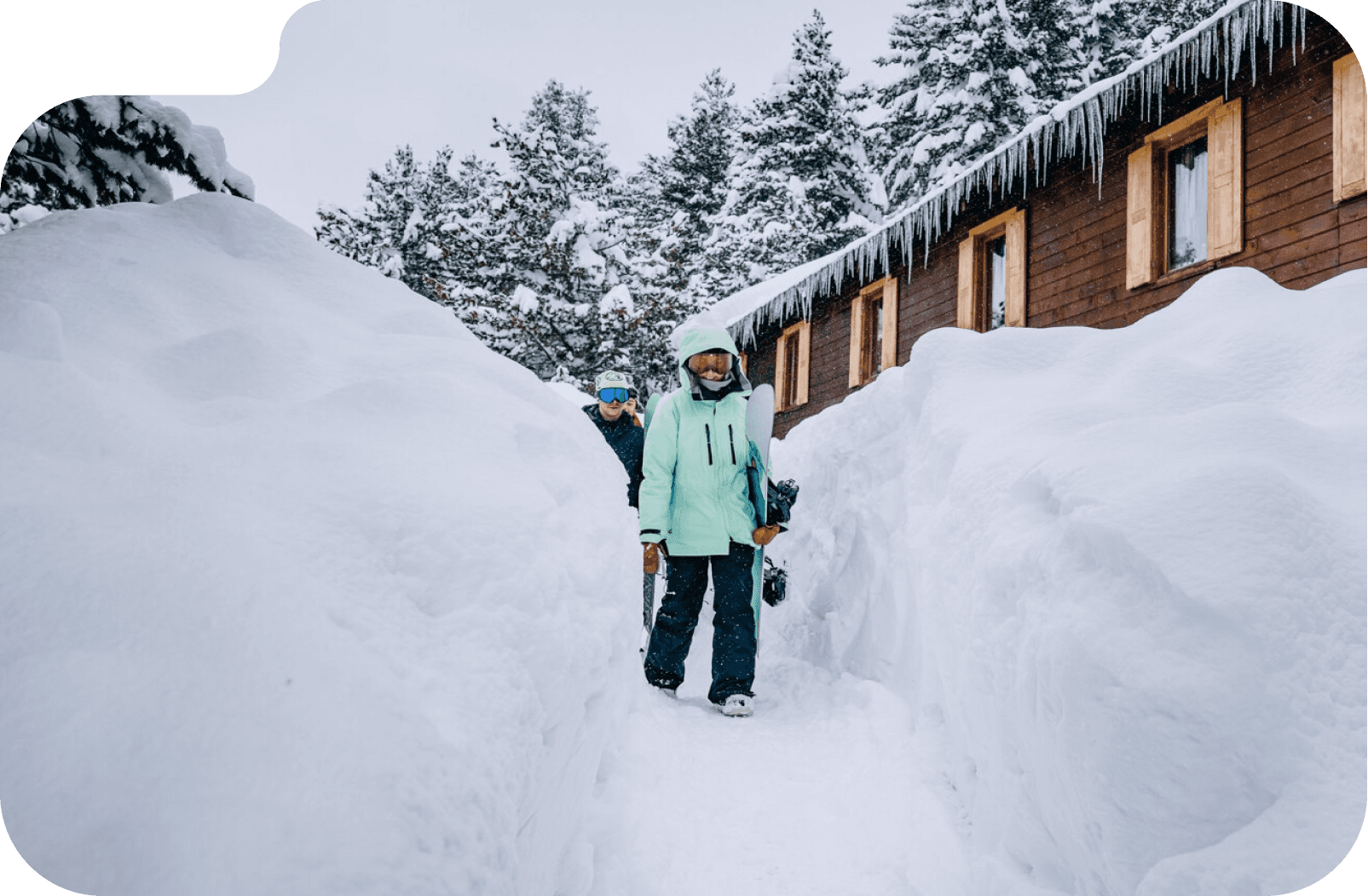 During a stay at a guesthouse in Albania while splitboarding