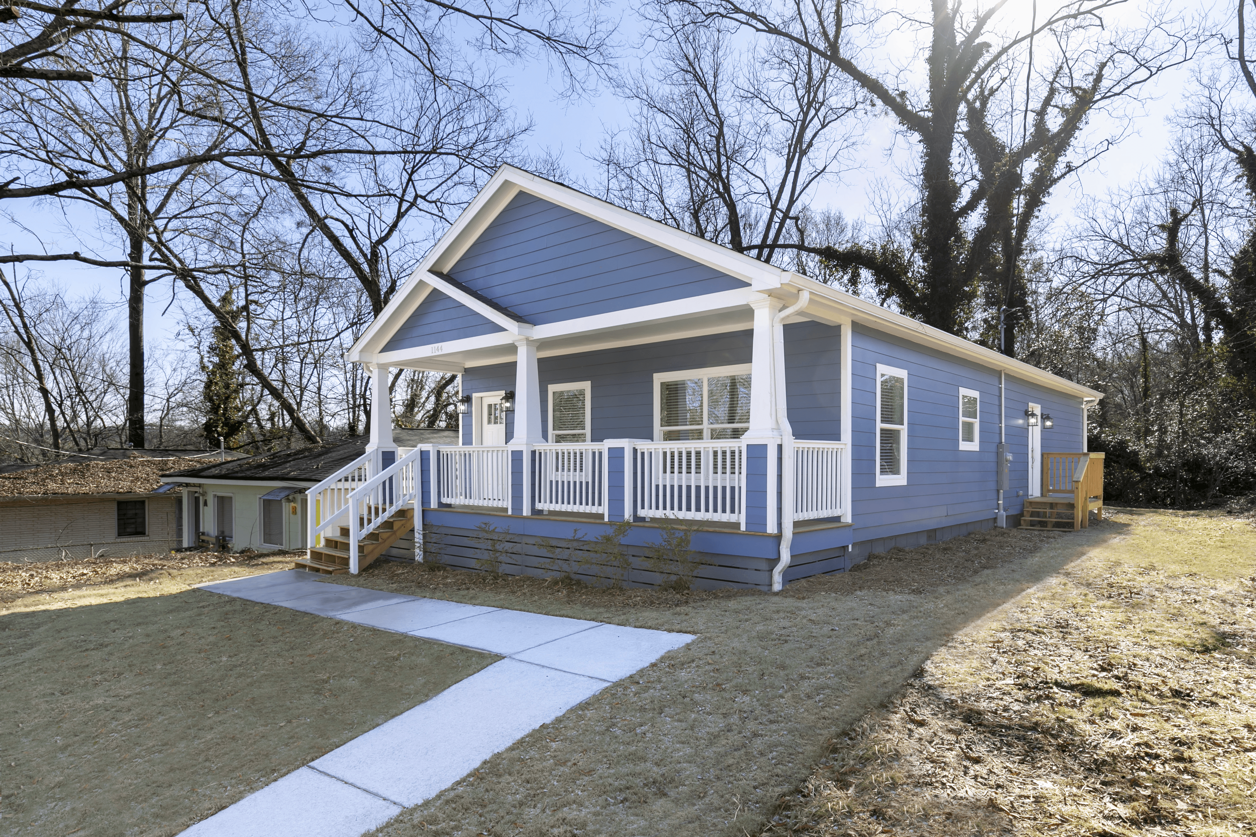 2 wooden green chair