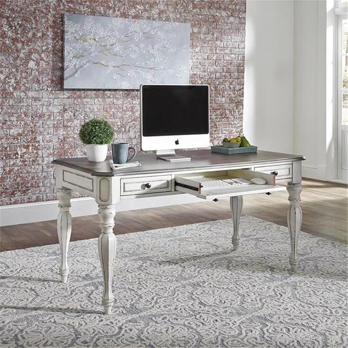 The magnolia manor desk offers a sleek and contemporary look, ideal for productivity.