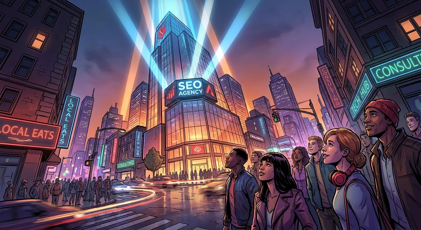 Futuristic dashboard at RockN' Socials Digital Marketing Agency headquarters.