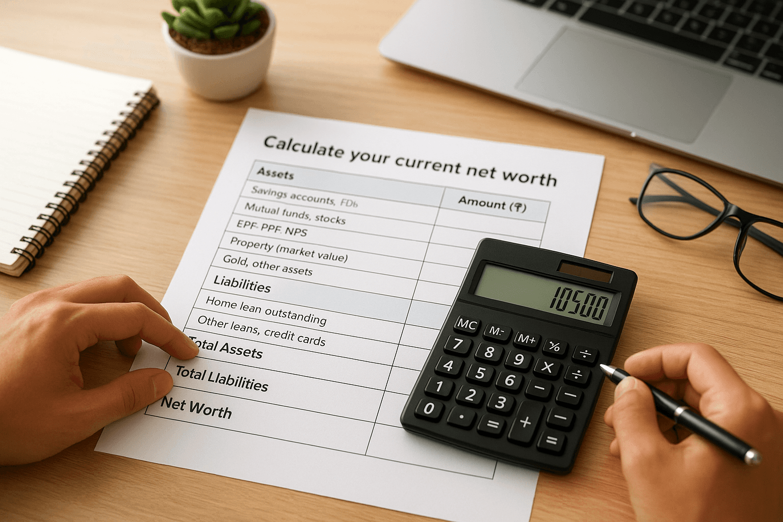 Calculate your current net worth