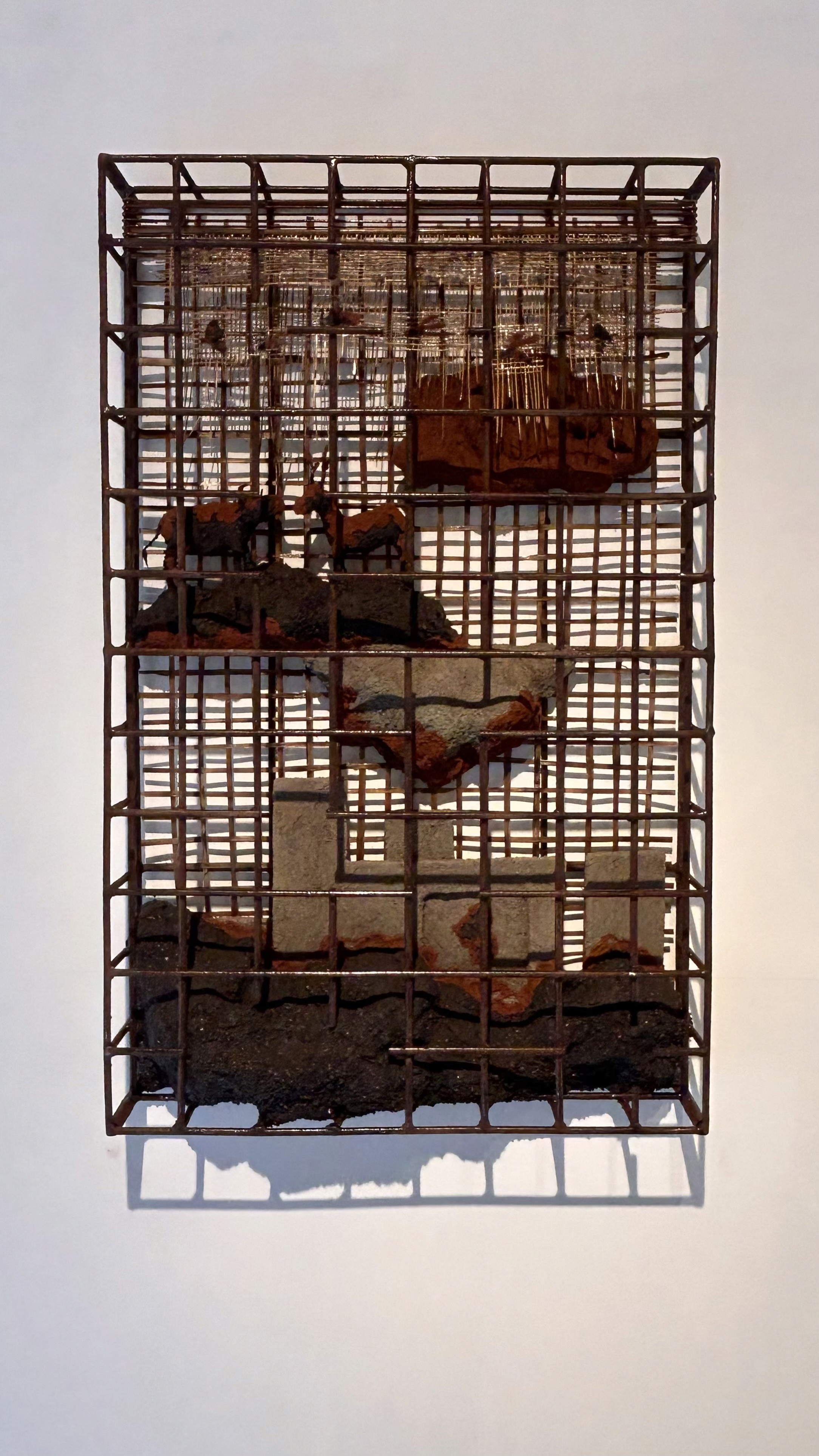 herd of sheep on road painting