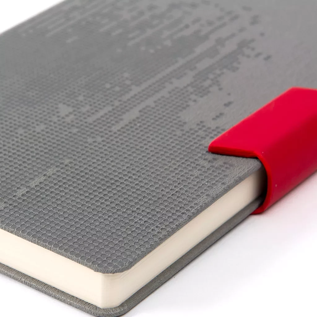 A5 hardcover notebook with card pockets custom branded