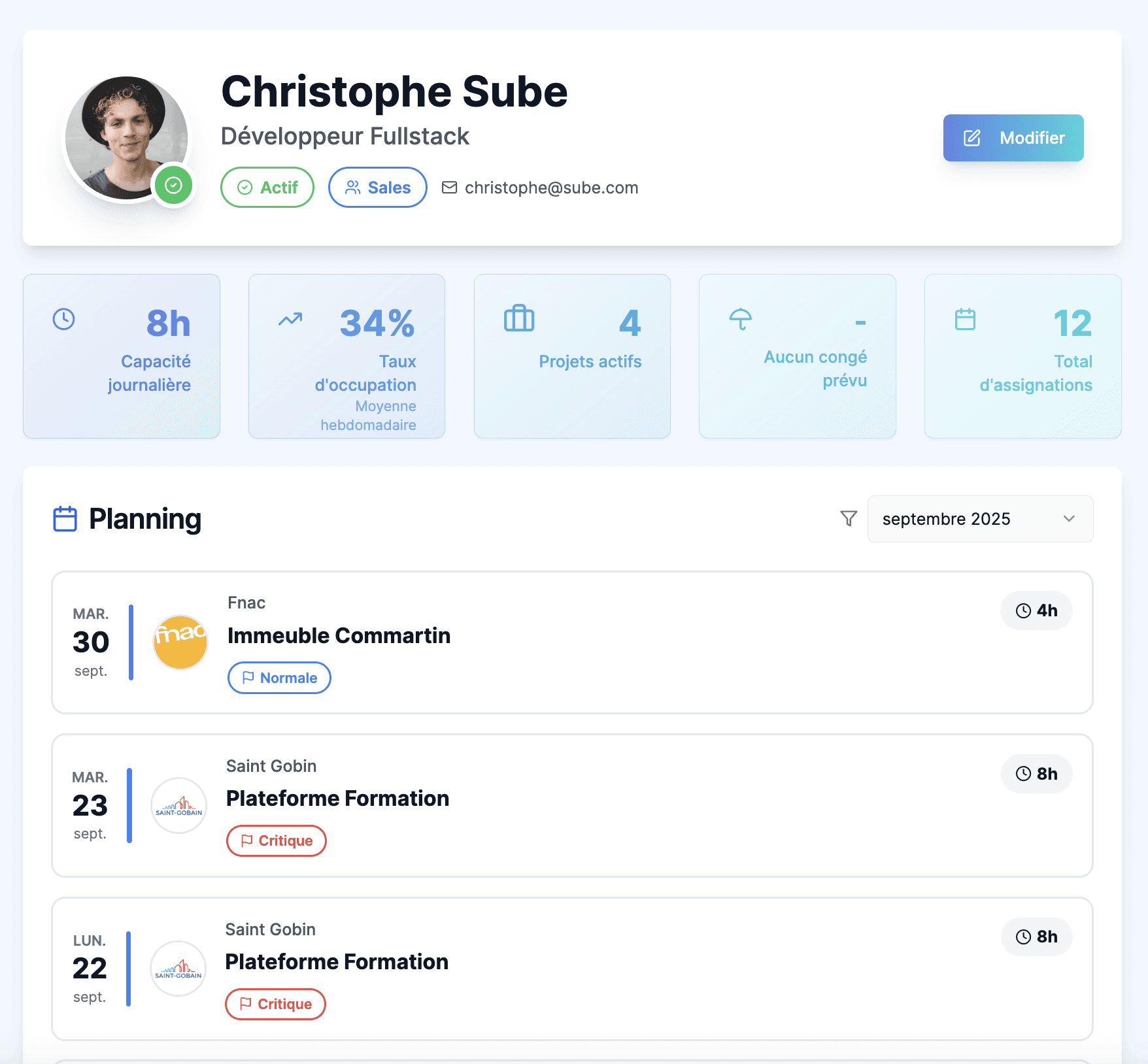 An image of Freelio's budget ui