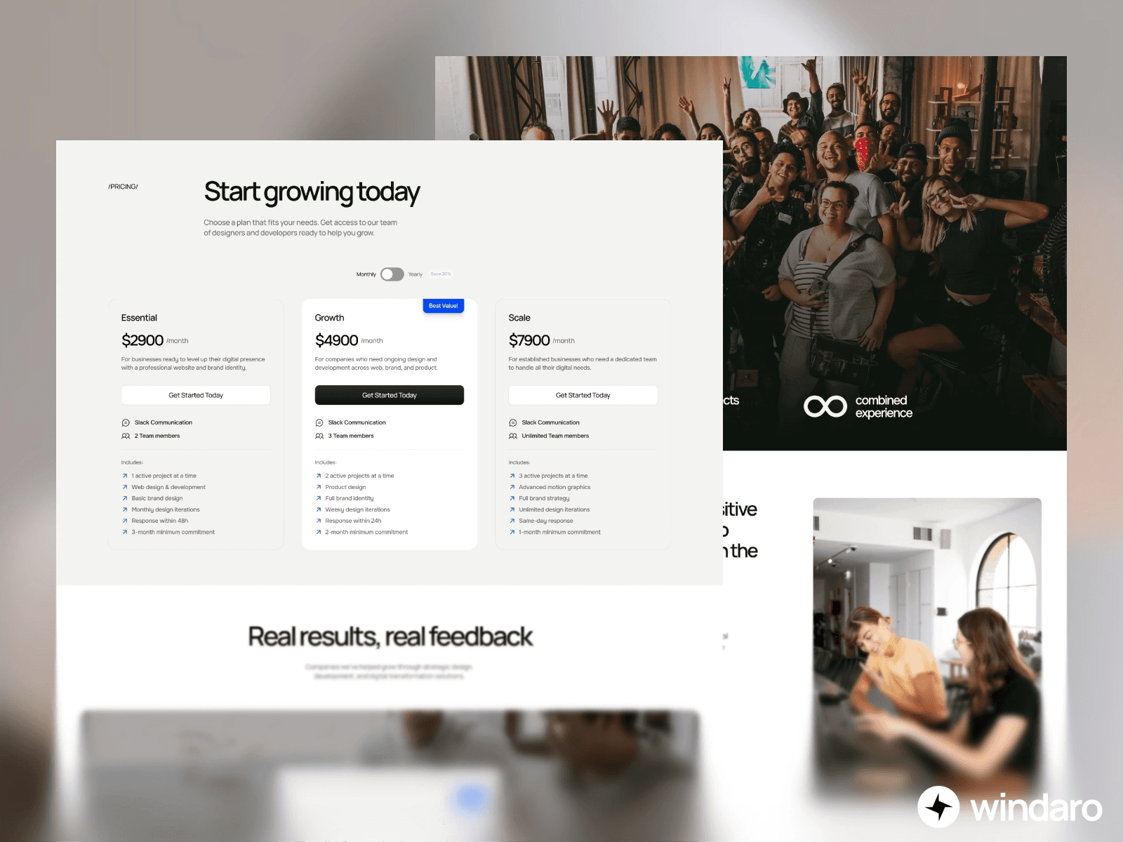 Opus digital agency Framer template homepage preview