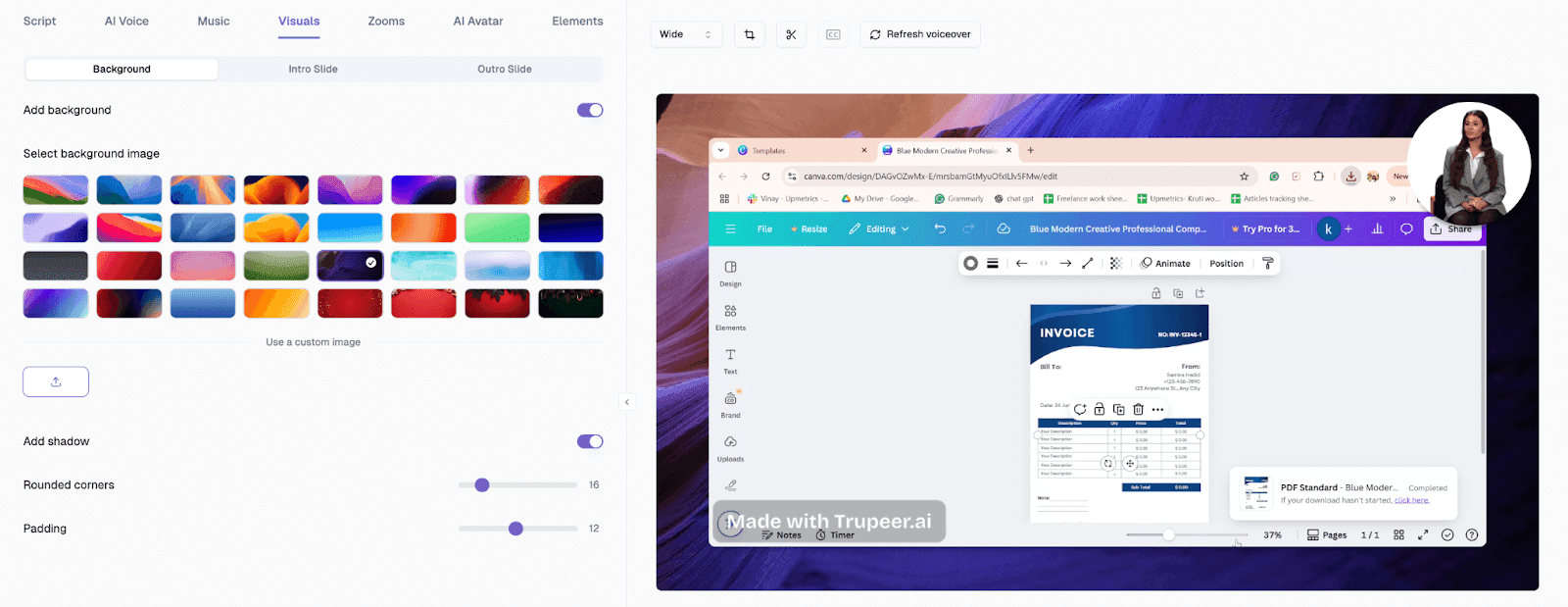 Add visual elements to the training video for consistency