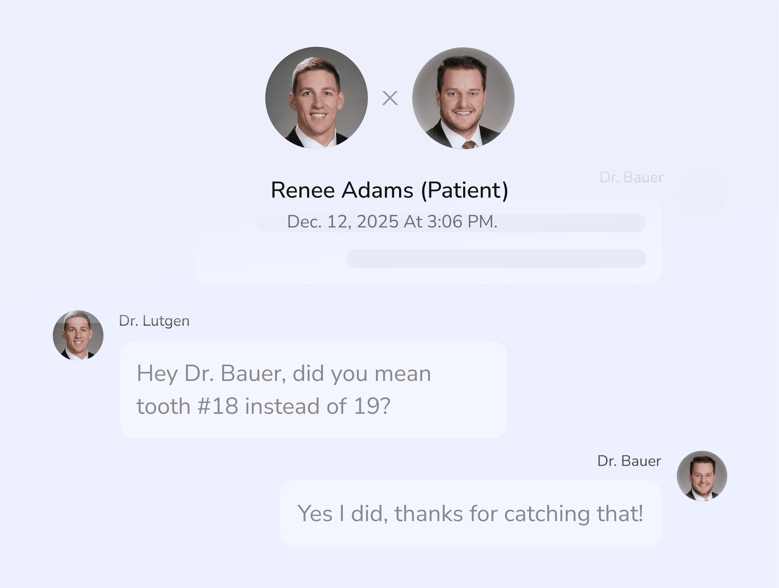 Two Dentists Communicating Illustration