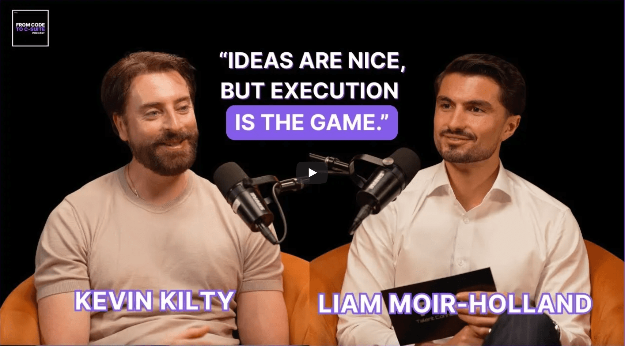 Image of Liam Moir-Holland & Kevin Kilty having a conversation 