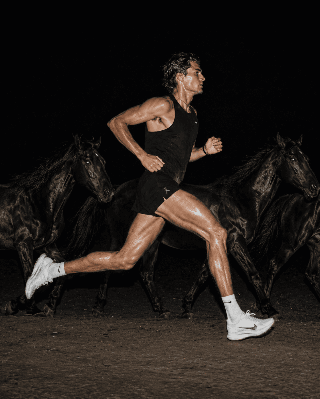 horse and runner
