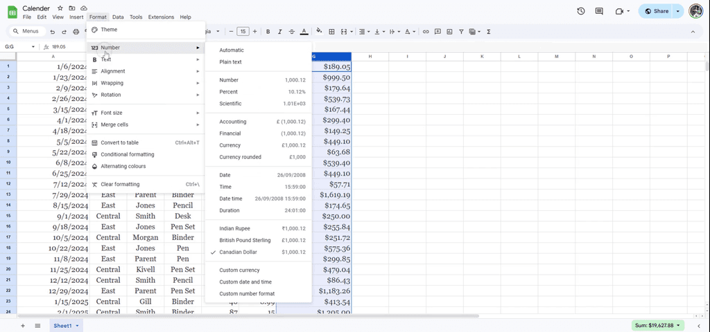 How to Add Rupee Symbol in Google Sheets – Simple Formatting Guide - 1 ...