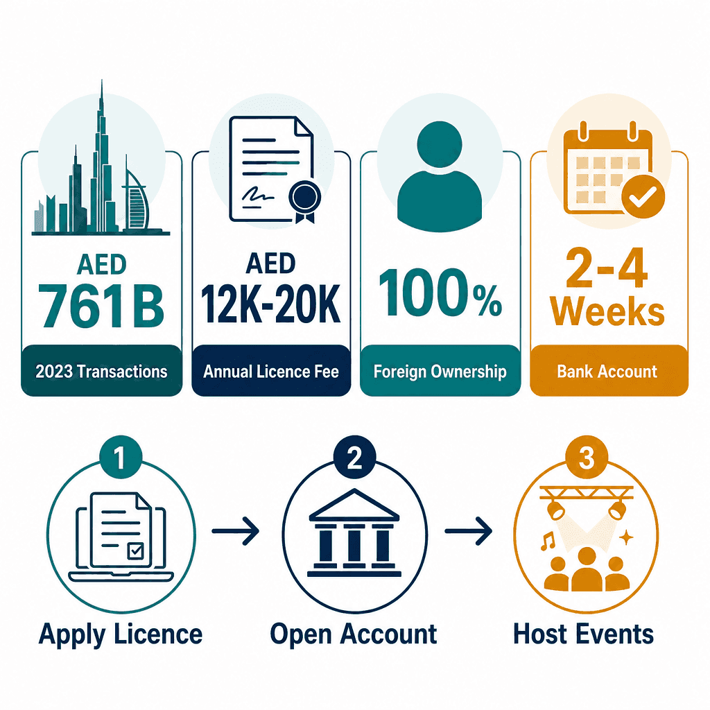 Infographic: Real Estate Exhibition Organizing Business License in Dubai