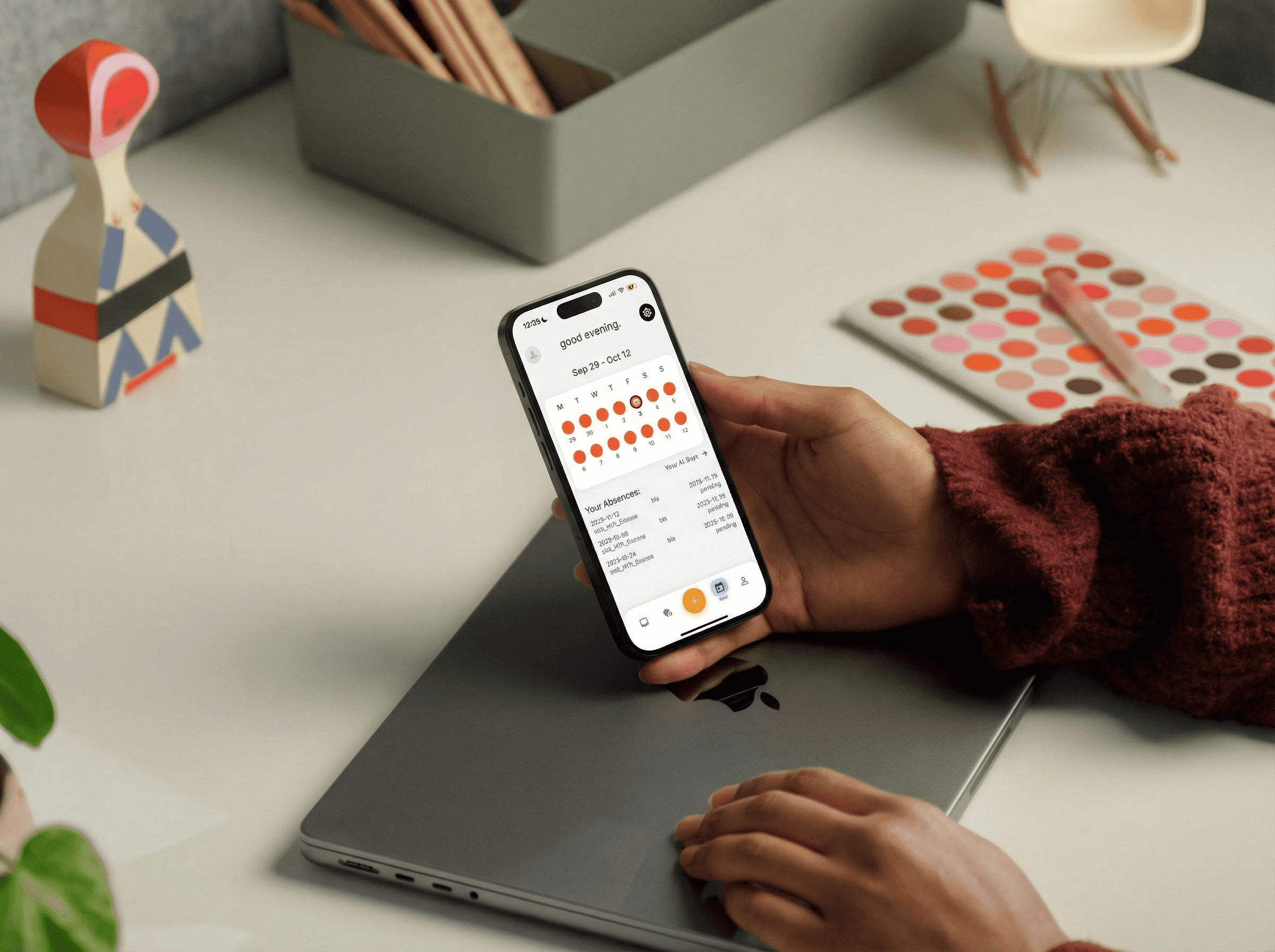 A mockup of Freelio's mobile app