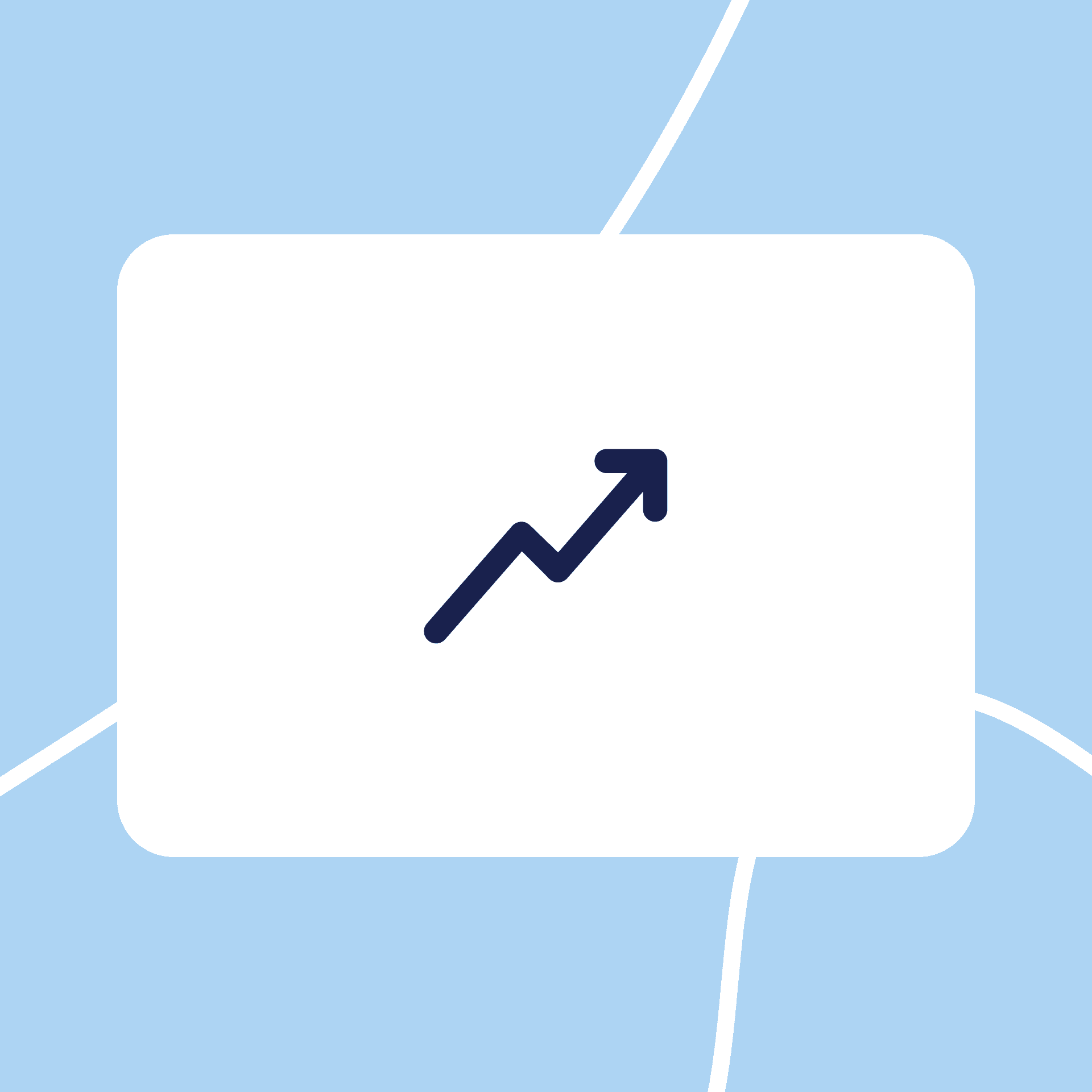 Arrow going up, representing growth and progress.