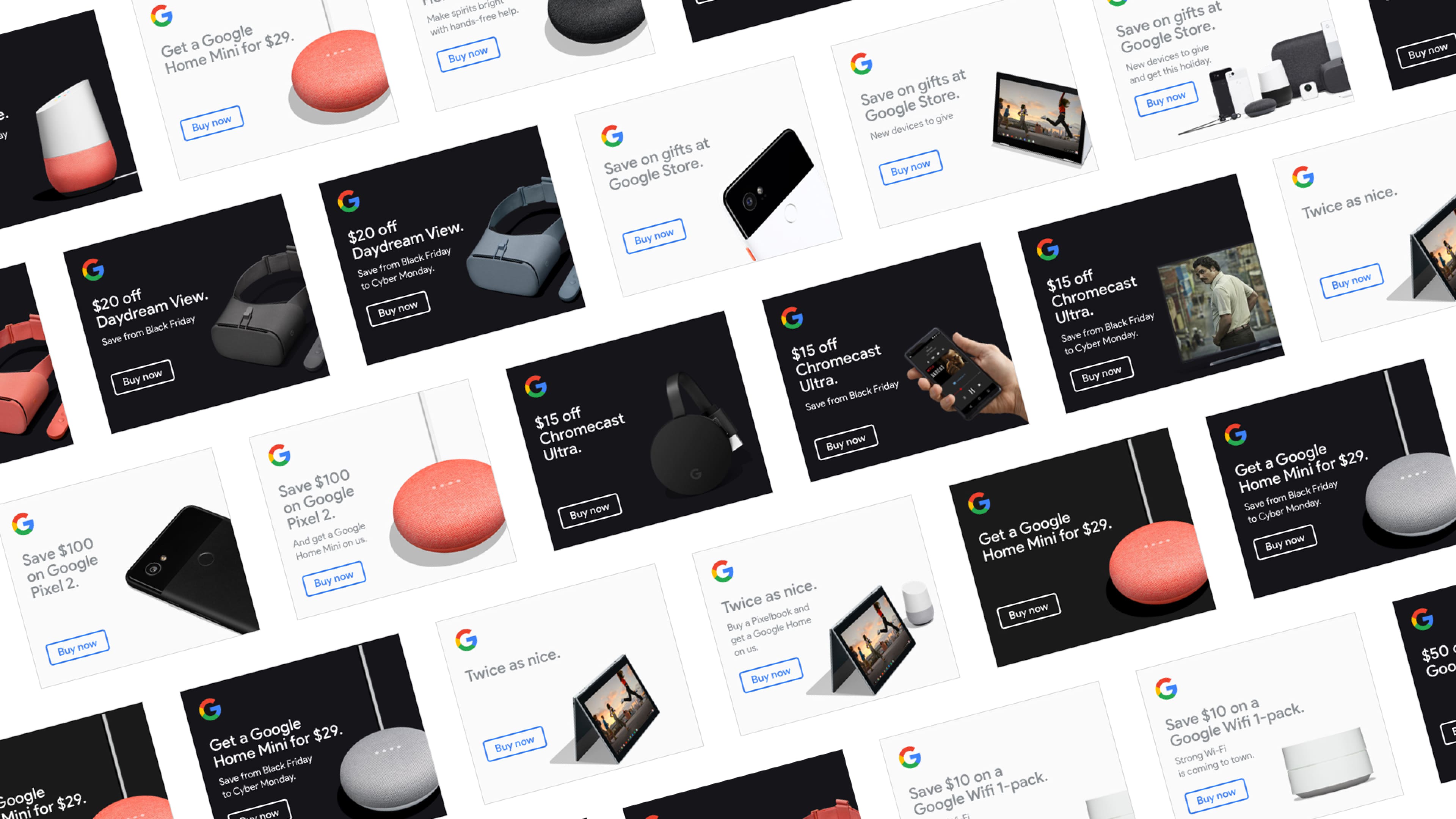 Standard size Google Store web banners