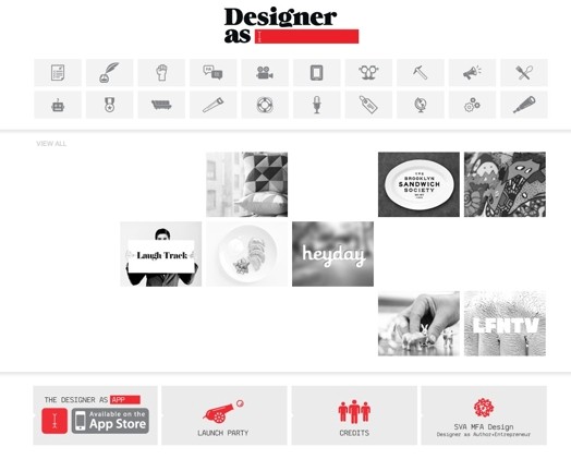 designer as screenshot with multiple projects listed
