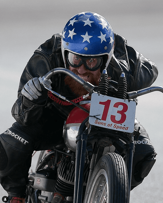 Flat track racer at new smyrna speedway