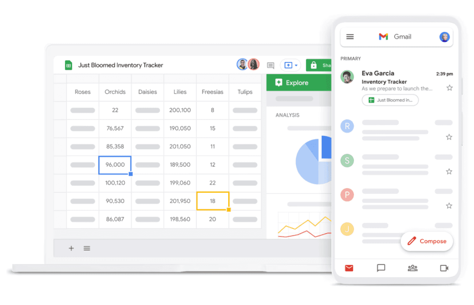 Interface of Google Workspace