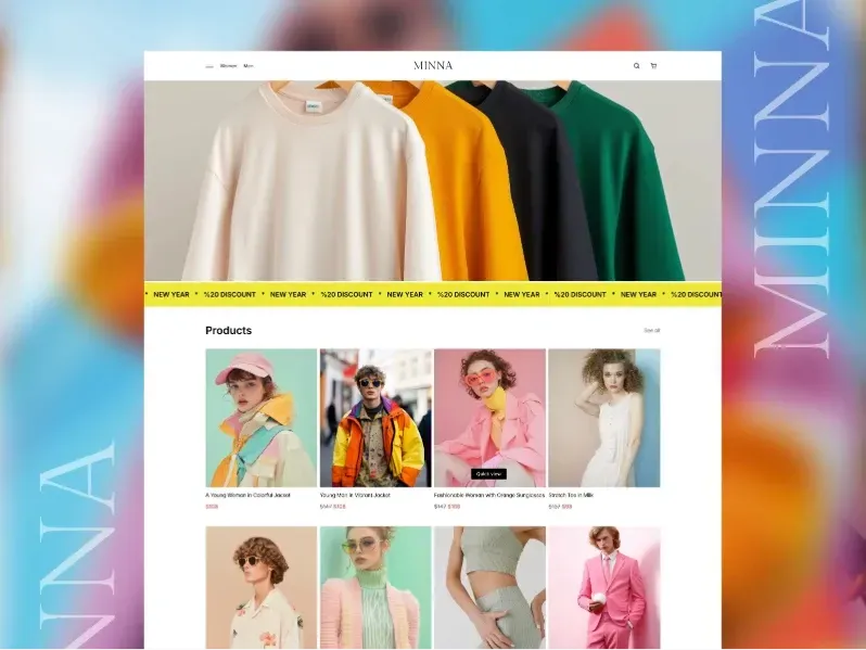 MINNA framer shopify template