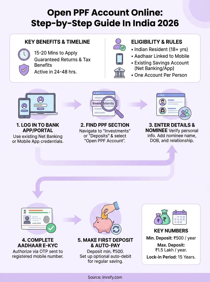 open ppf account online infographic