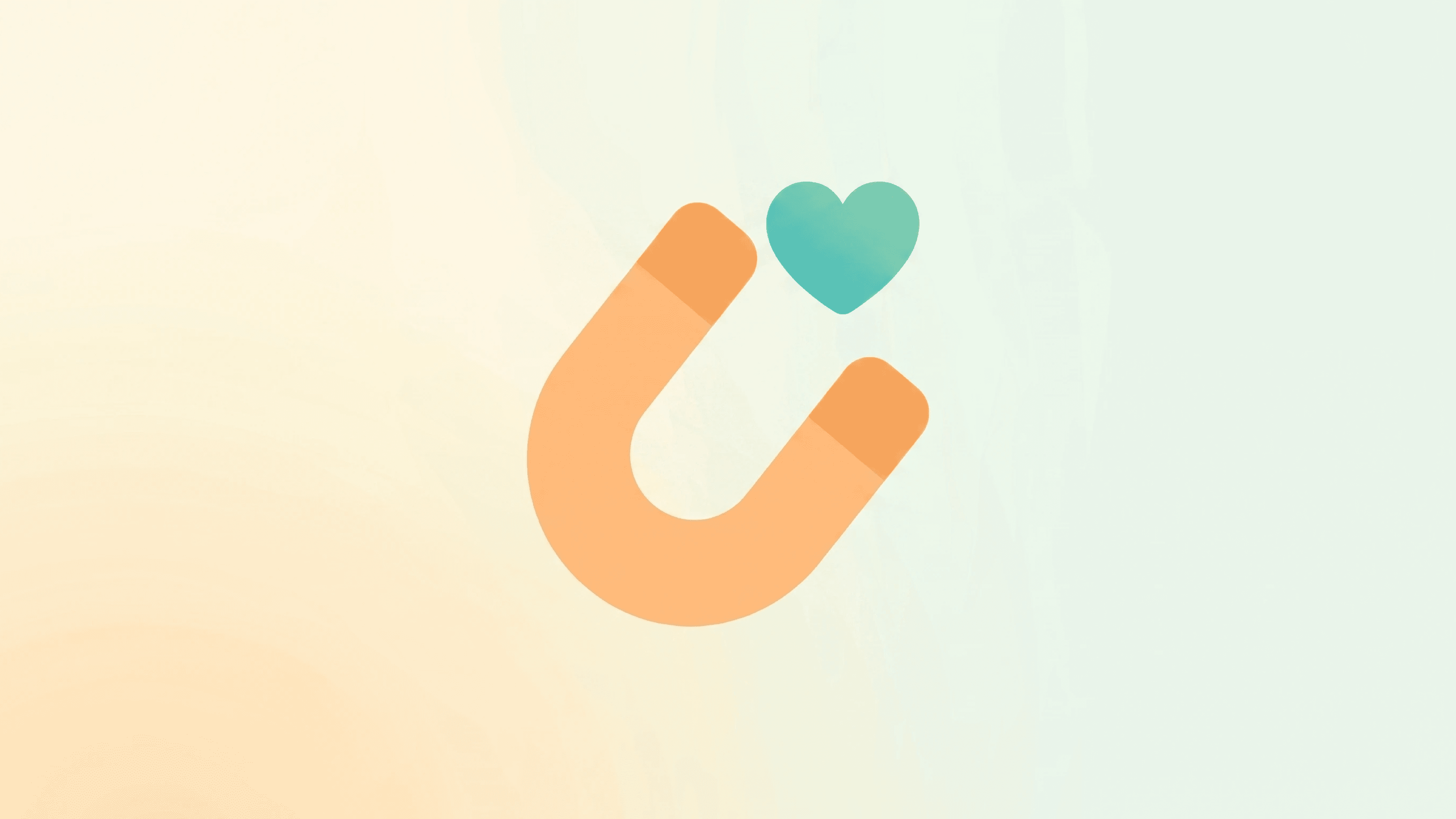 디자인 프리랜서가 무료 자료로 잠재 고객의 신뢰를 끌어당기는 리드 마그넷을 표현한 자석과 하트, 진성 문의를 늘리는 영업 방법.