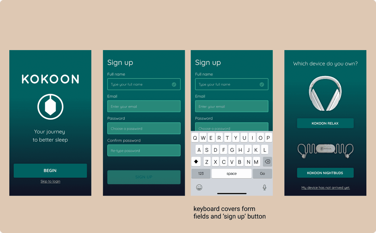 App onboarding flow