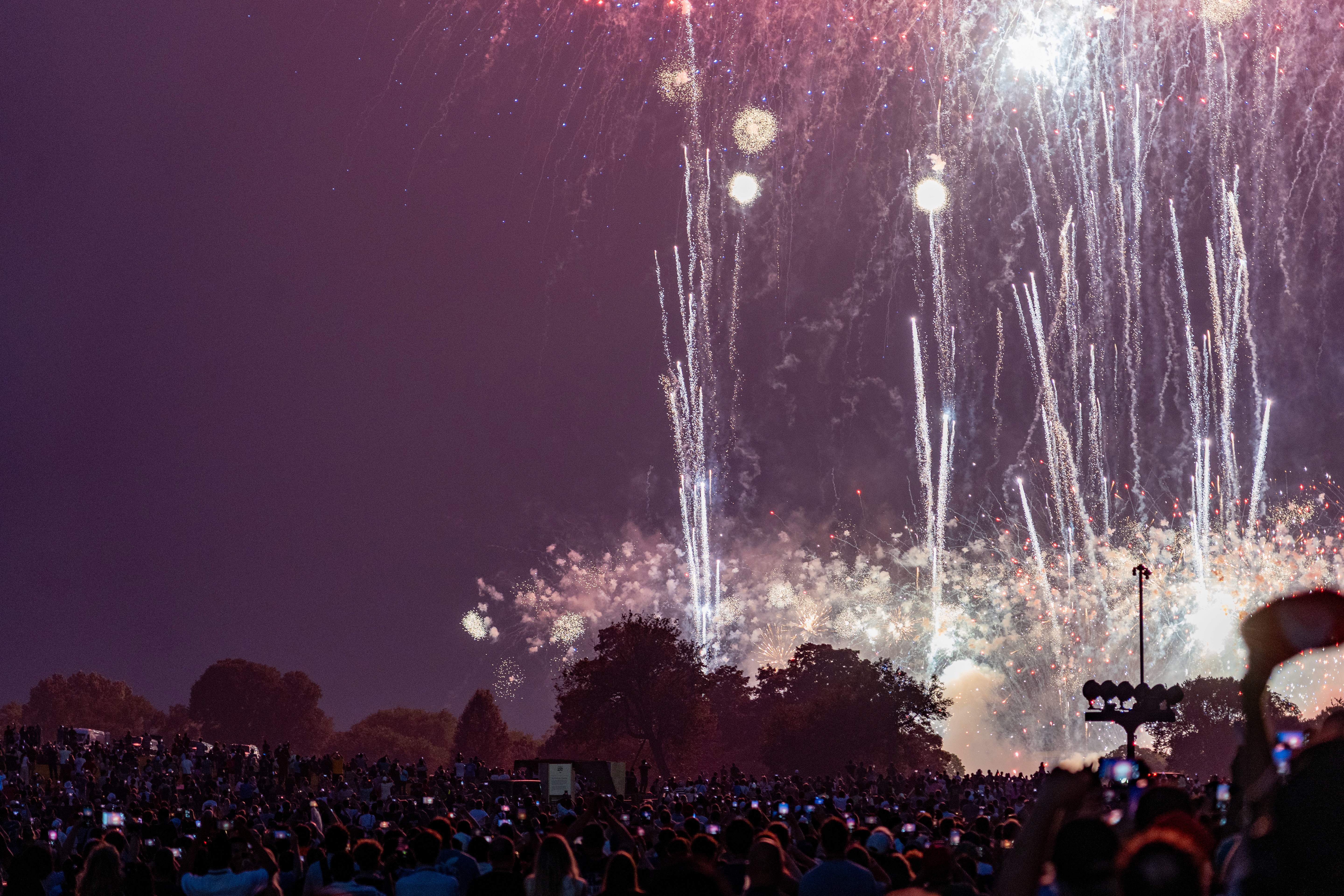 crowd at US Army 250th firework show in Washington DC