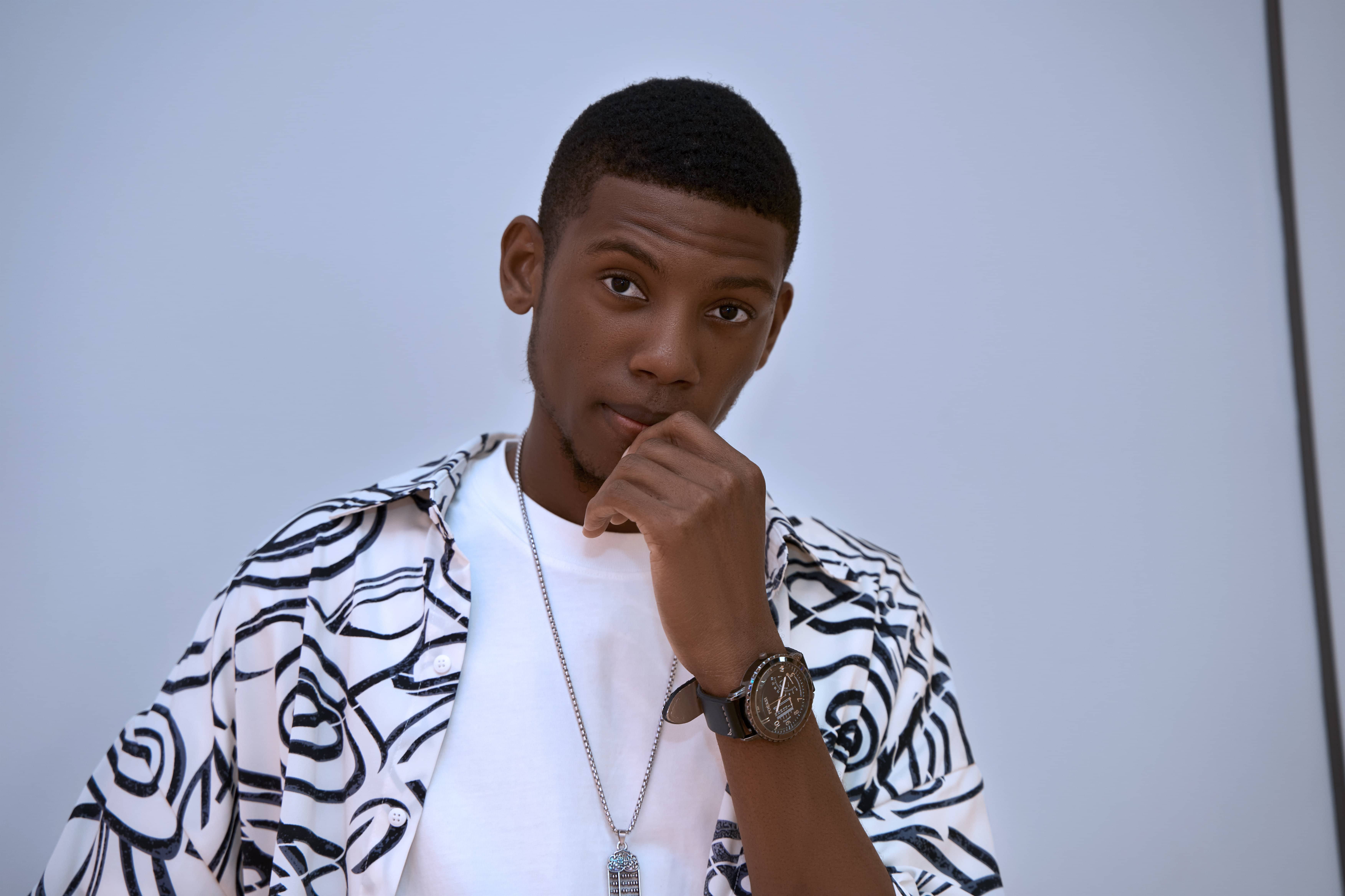 Photographer holding camera