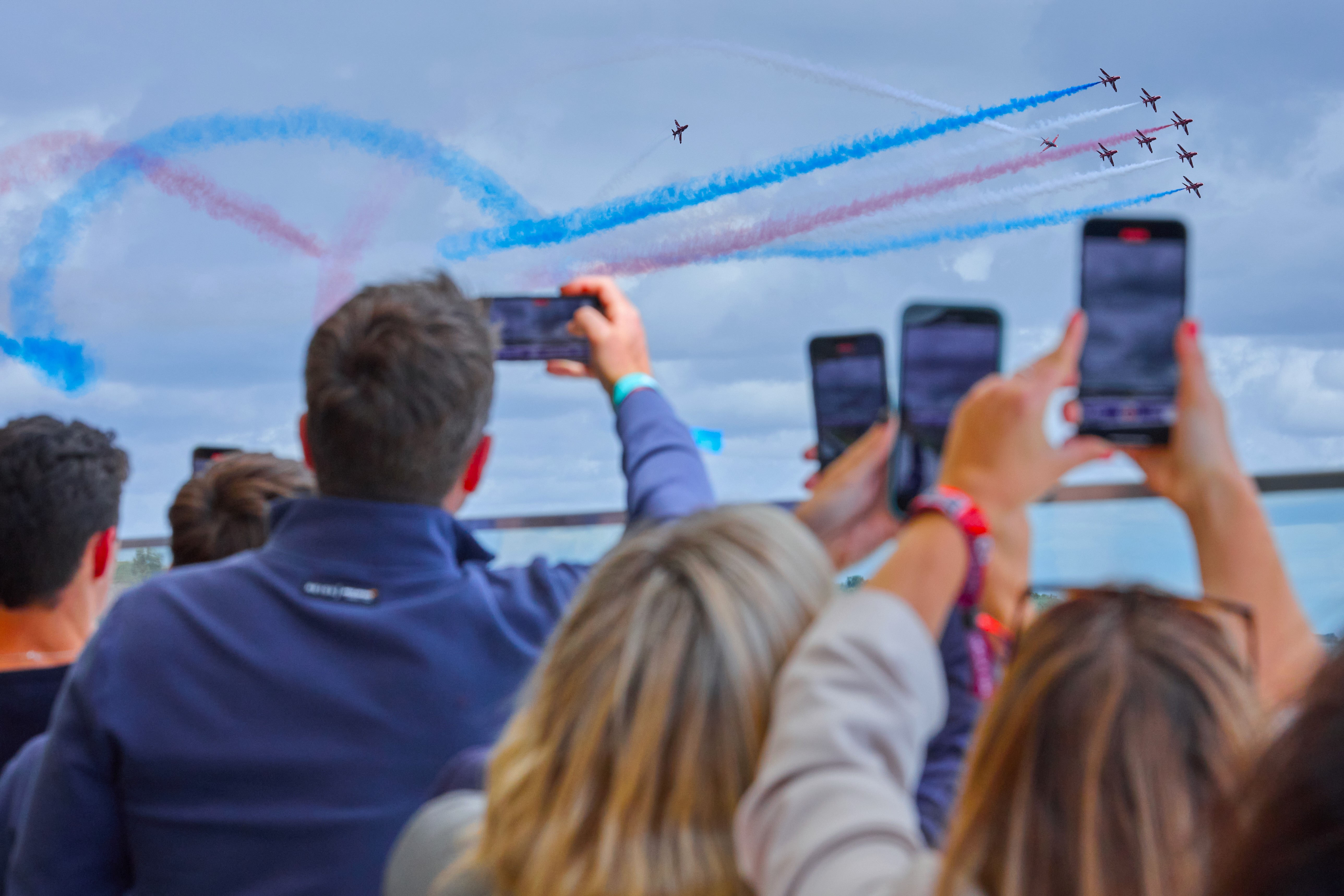 VIP Guests British Grand Prix Silverstone, watching The Red Arrows - event photographer Paul Severn