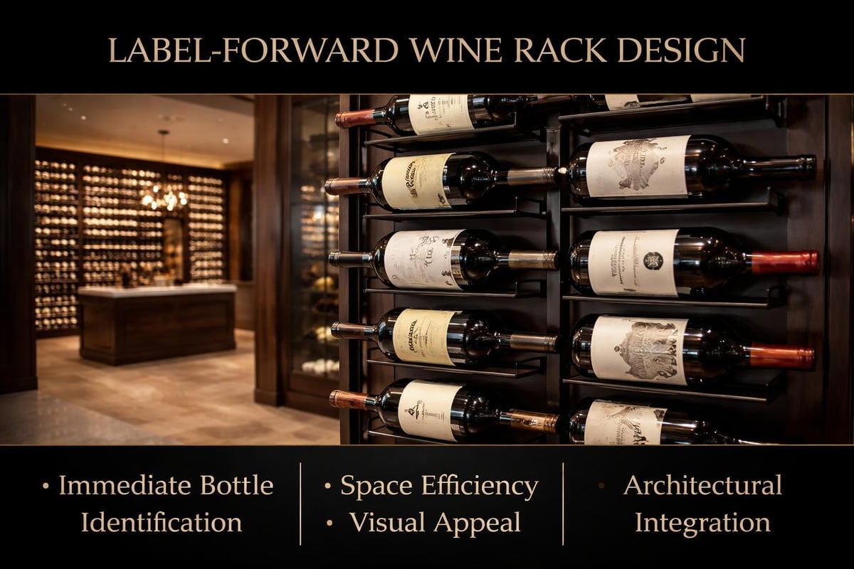 Label-forward wine storage benefits