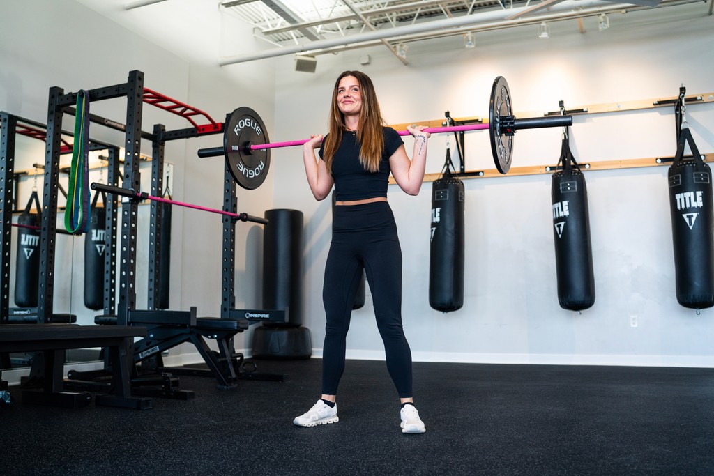 Gym Instructor with boxing gloves in Anchor Fitness Pewaukee