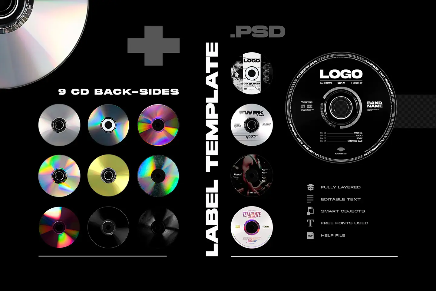CD jewel case mockup bundle compact disc backside variations collection