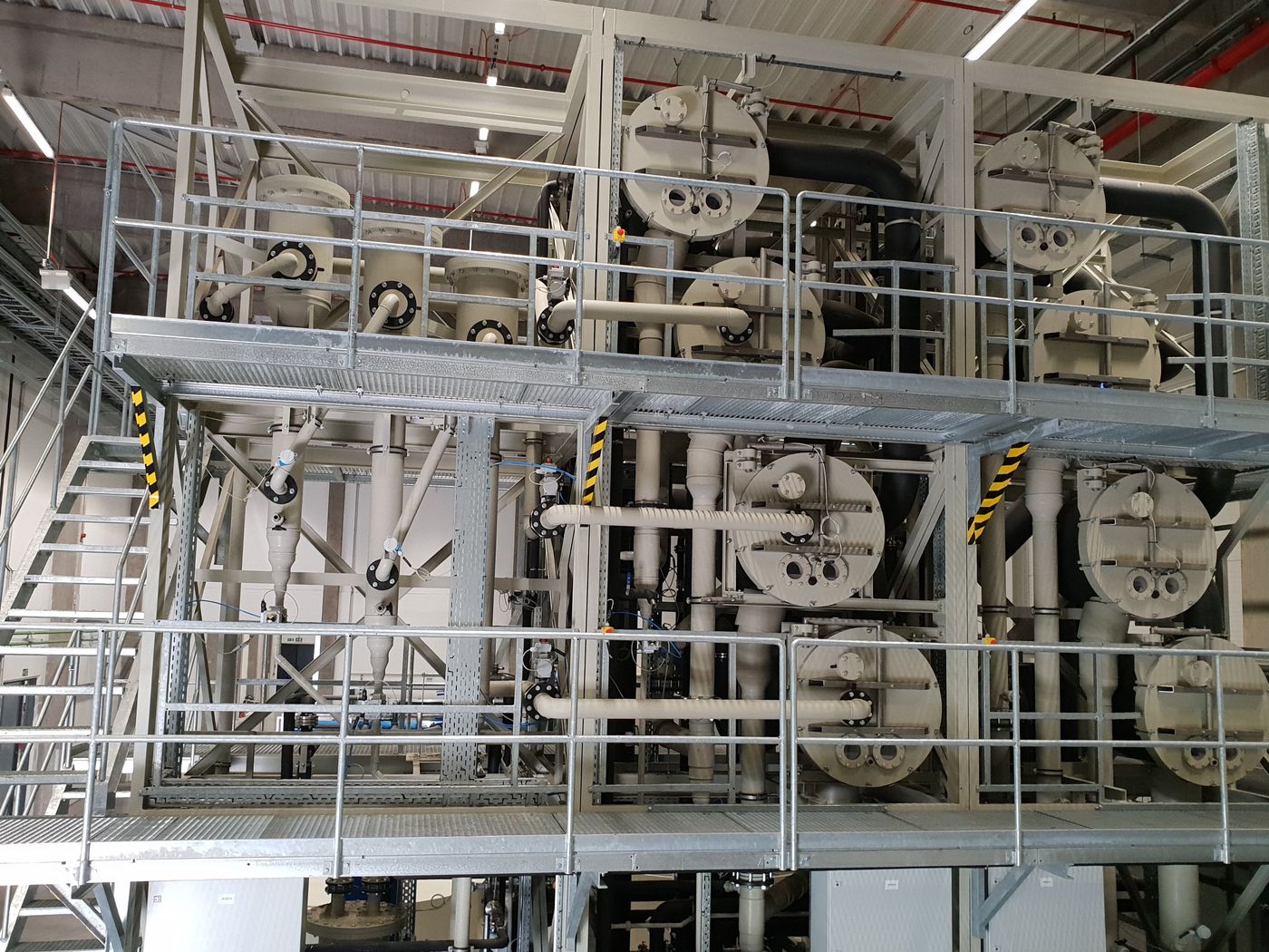 LTDis evaporator stages at the Apollo Tyres ZLD plant, Hungary