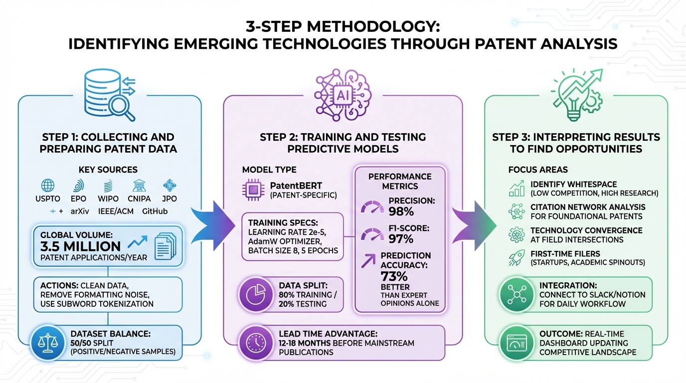 3-Step Process for Spotting Emerging Patent Technologies with AI